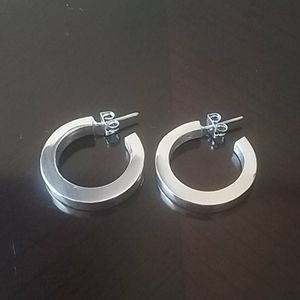 Sterling Silver Hoop Earrings Taxco.925